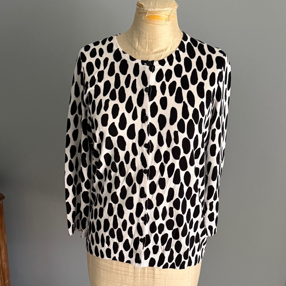 Talbots Stylish Black and White Women's cardigan